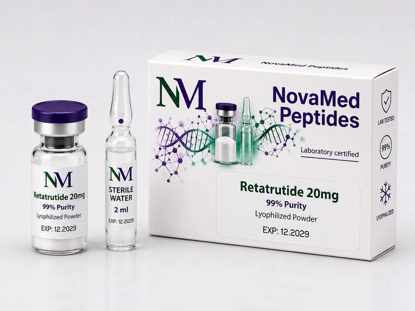 NovaMeds research peptide vial catalogue